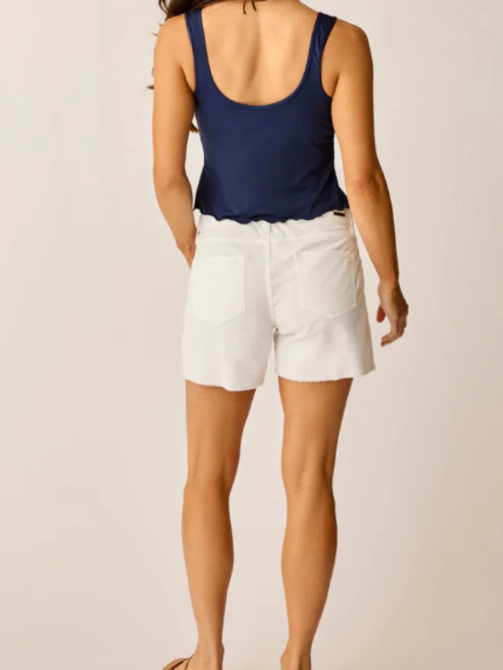 Carve Designs Mint and White Frayed Hem corduroy shorts - Picture 7 of 7